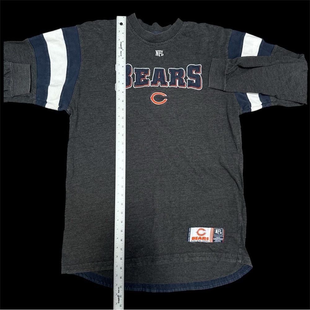 NFL Team Apparel Mens Gray Graphic Long Sleeve Shirt Chicago Bears - Size Large - Picture 6 of 8